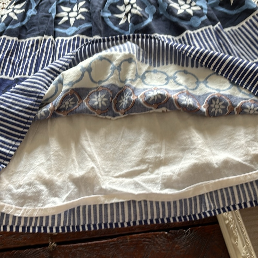 Boden Francine Tee Top gathered print Skirt Dress.  Size 8 - Picture 3 of 4